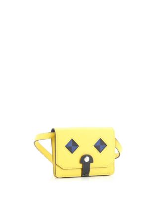 Pre-Owned Hermes Chien Card Holder with Strap Swift and Chevre Mysore