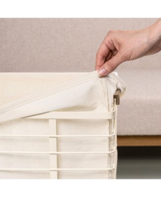 Callan Vintage Industrial Handmade Set of 3 Wire Metal Nesting Storage Baskets with Wood Handles