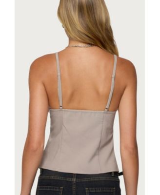 Womens Shay Split Front Buckle Tank Top