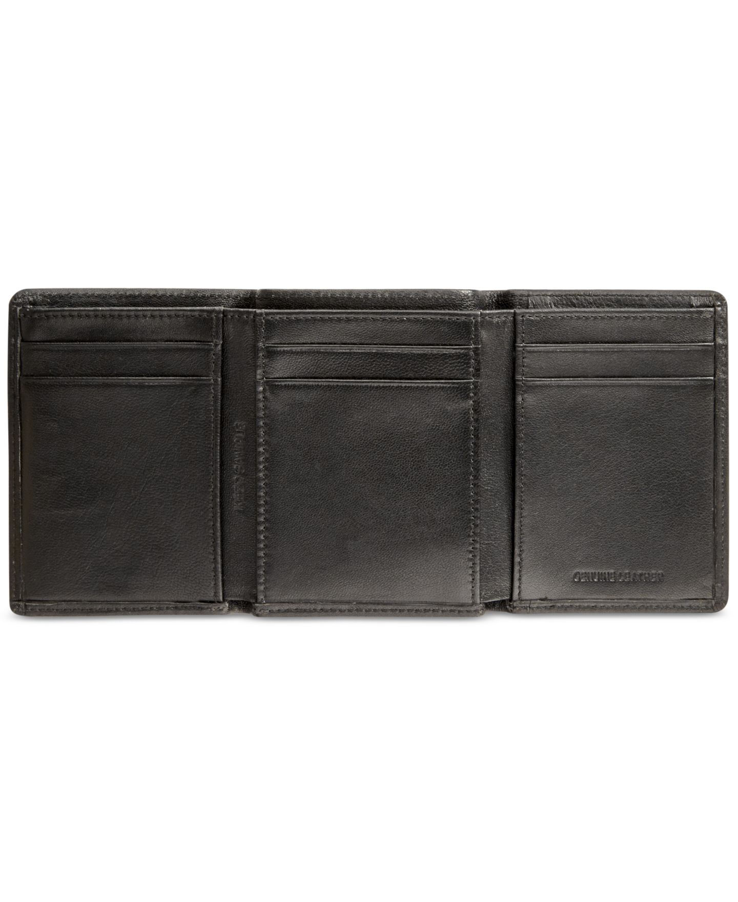 Мужской кошелёк Perry Ellis Portfolio Leather Gramercy Slim Trifold Wallet — фото 2
