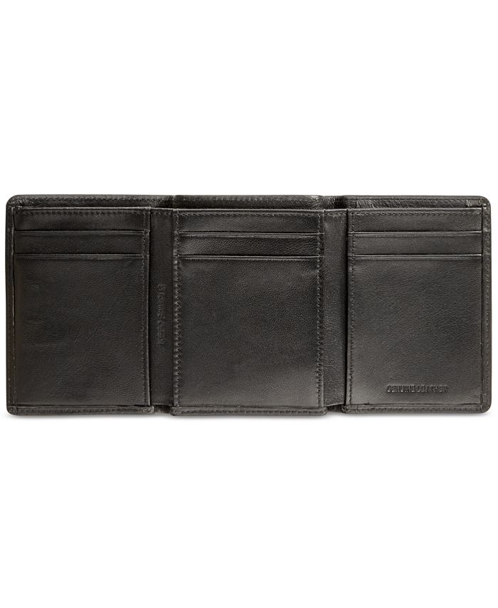 Perry Ellis Portfolio Men's Leather Gramercy Slim Trifold Wallet - Macy's