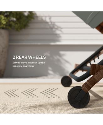 Wicker Outdoor Chaise Lounge Chair Set, 5 Adjustable Back,