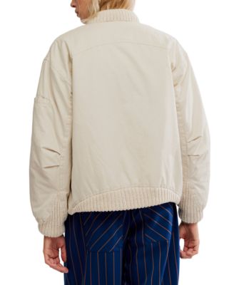 Women's Jax Washed Bomber Long Sleeve Jacket