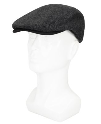Men's Lined Herringbone Flat Cap