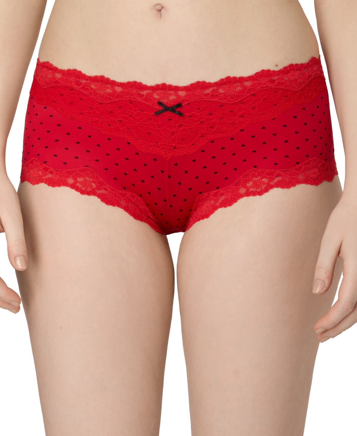 Maidenform Scalloped Lace Hipster Underwear 40823 In Red