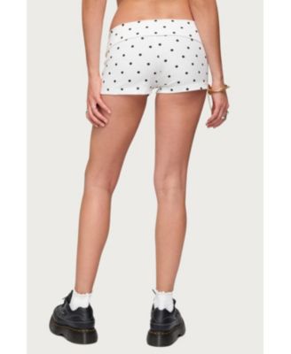 Women's Chelsie Polka Dot Foldover Shorts