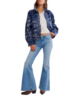 Women's Bandana Jacquard Long-Sleeve Shirt