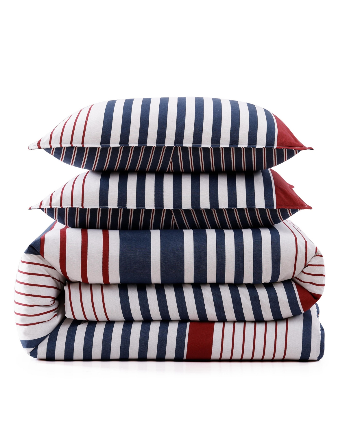 Tommy Hilfiger Brooklyn Stripe Cotton 2-pc. Duvet Cover Set, Twin In Multi