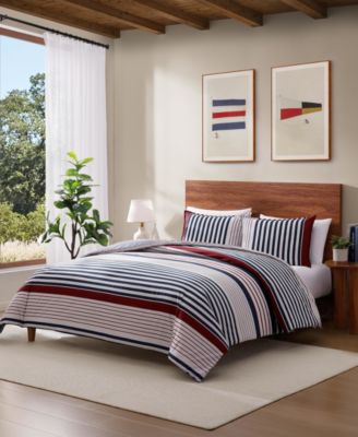 Brooklyn Stripe Cotton 3-Pc. Comforter Set, Full/Queen