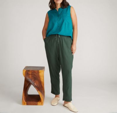 Plus Size Sayville Linen Drawstring Pant
