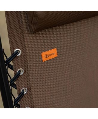 Zero Gravity Chair Set with Folding Table & Cup Holder Trays,