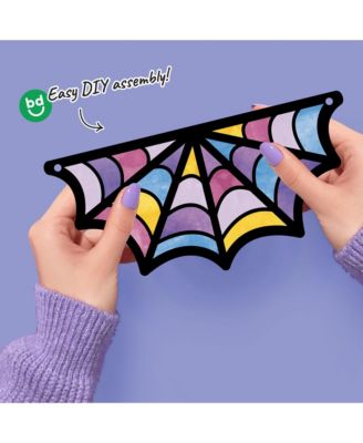 Goth Girl Garland Banner, 15 Feet of Cord, 15 Paper Stained Glass Window Shapes