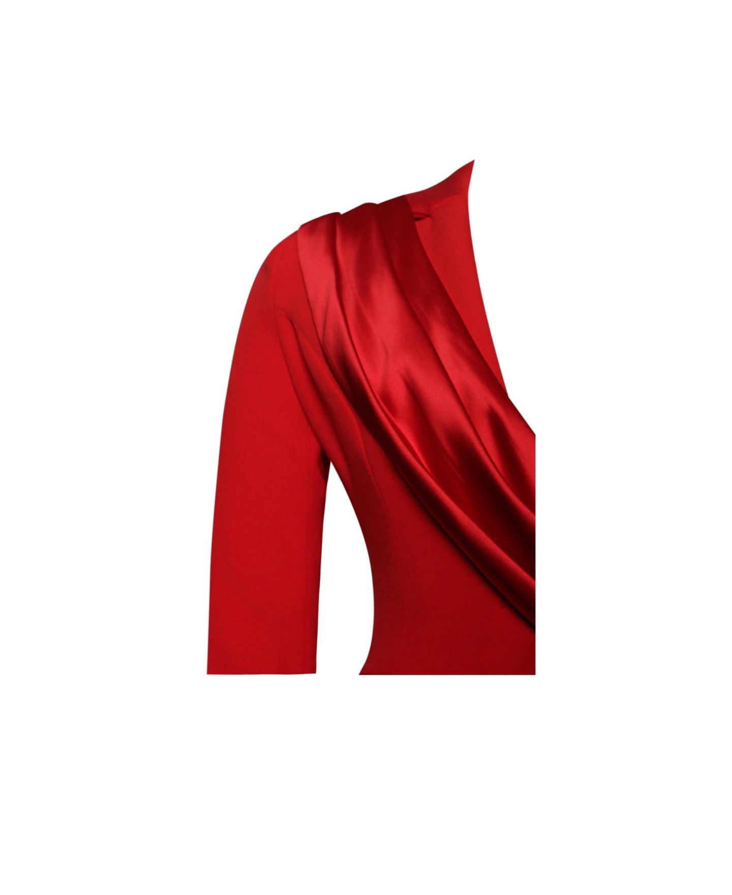 Женская куртка Miss Circle Vandra Red Draping Blazer, цвет: Красный — фото 11