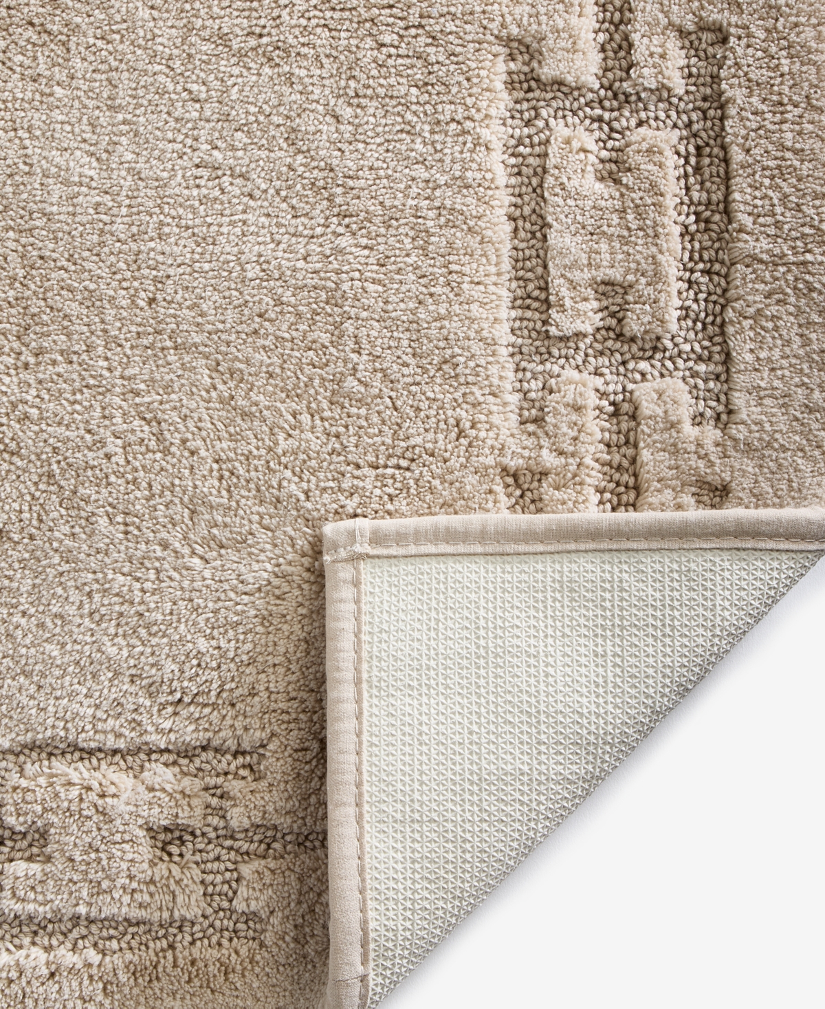 Hotel Collection Sculpted Chain-link Cotton Bath Rug, 20" X 34", Exclusively At Macy's In Neutral
