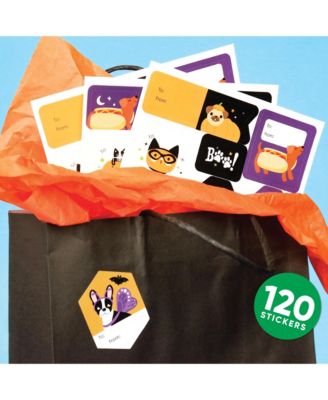 Halloween Pets - Assorted To and From Treat Stickers - 12 Sheets - 120 Stickers