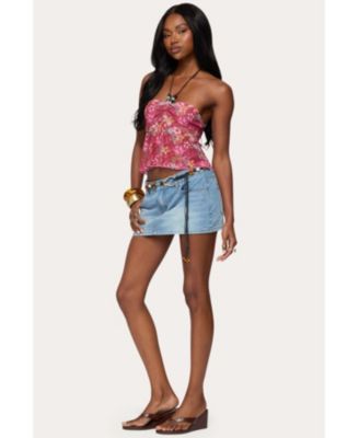 Women's Solana Floral Cut Out Halter Top