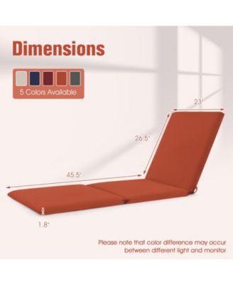 2PCS Patio Lounge Chair Recliner Chair w/ 3-Position Adjustable Backrest & Cushion