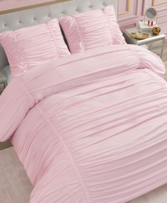 Ribbon Ruched 3-Pc. Comforter Set, Full/Queen