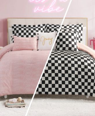 Checkerboard Reversible 6-Pc. Comforter Set, King