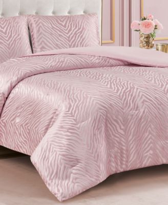Sparkle Zebra Jacquard 3-Pc. Comforter Set, King