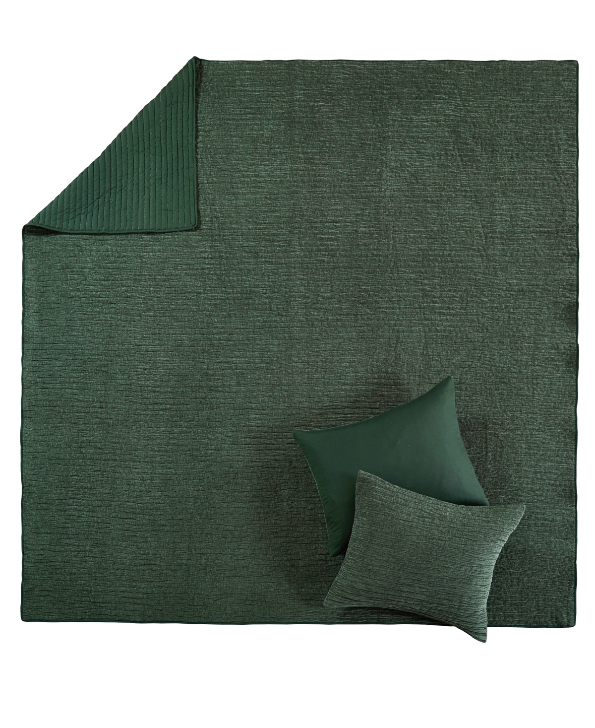 Greenland Home Fashions Velvet Crush Textured 3-pc. Quilt Set, King In Green