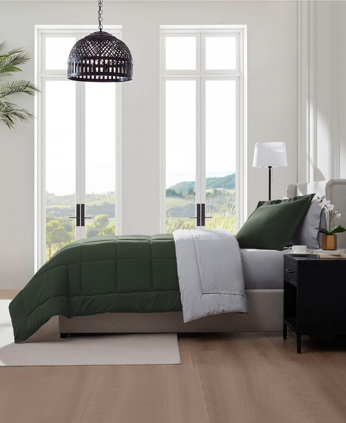 Nestl Luxury Soft Reversible 5-pc. Comforter Set, Twin In Green