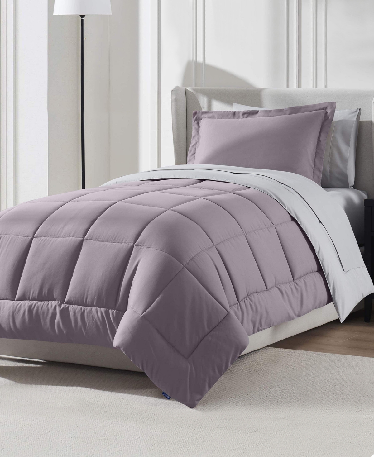 Nestl Luxury Soft Reversible 5-pc. Comforter Set, Twin In Purple