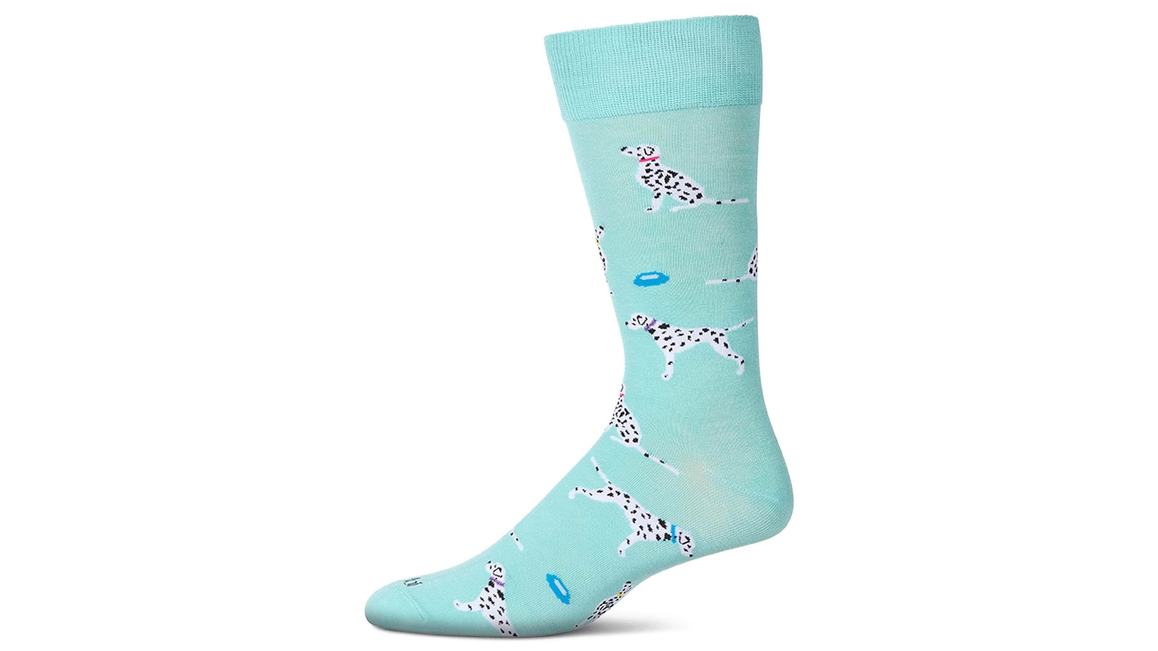 MeMoi Men's Dalmatian Crew Socks