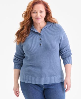 Style & Co - Plus Size Cotton Resort Hoodie