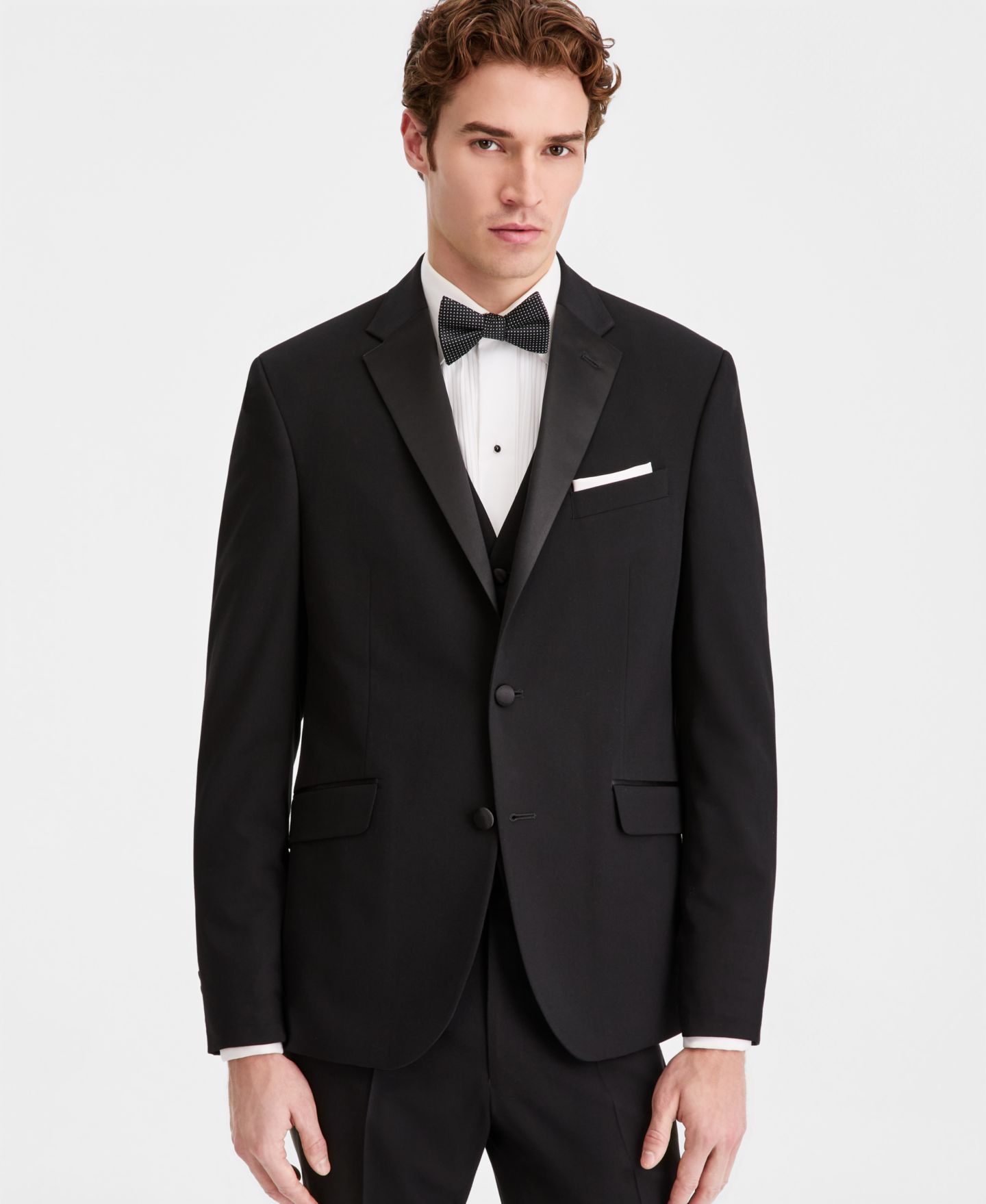 Мужской пиджак Kenneth Cole Reaction Slim-Fit Techni-Cole Tuxedo, цвет: Чёрный — фото 1
