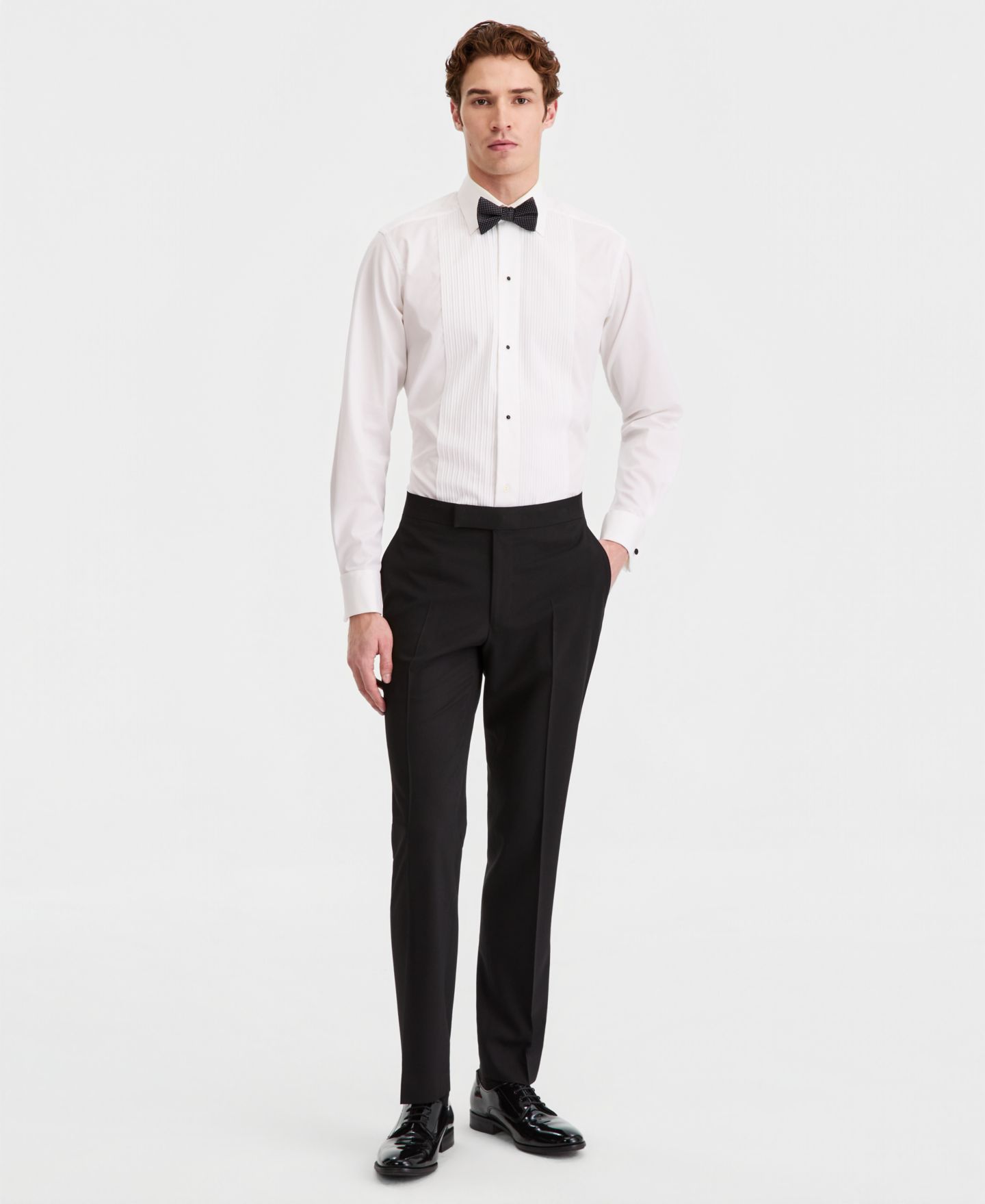 Мужские брюки Kenneth Cole Reaction Slim-Fit Techni-Cole Tuxedo, цвет: Чёрный — фото 1