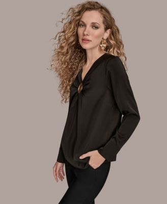 Women's V-Neck Embellished Top