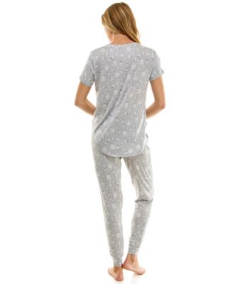 V-Neck T-Shirt & Jogger Pants Pajama Set