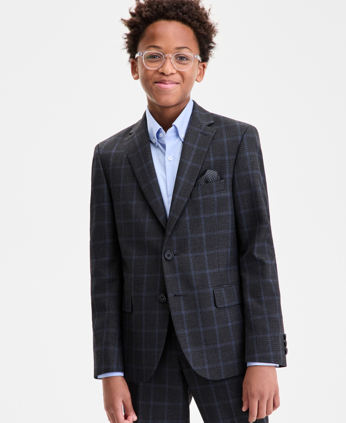 B By Brooks Brothers Big Boys Single-breasted Jacket In Blue