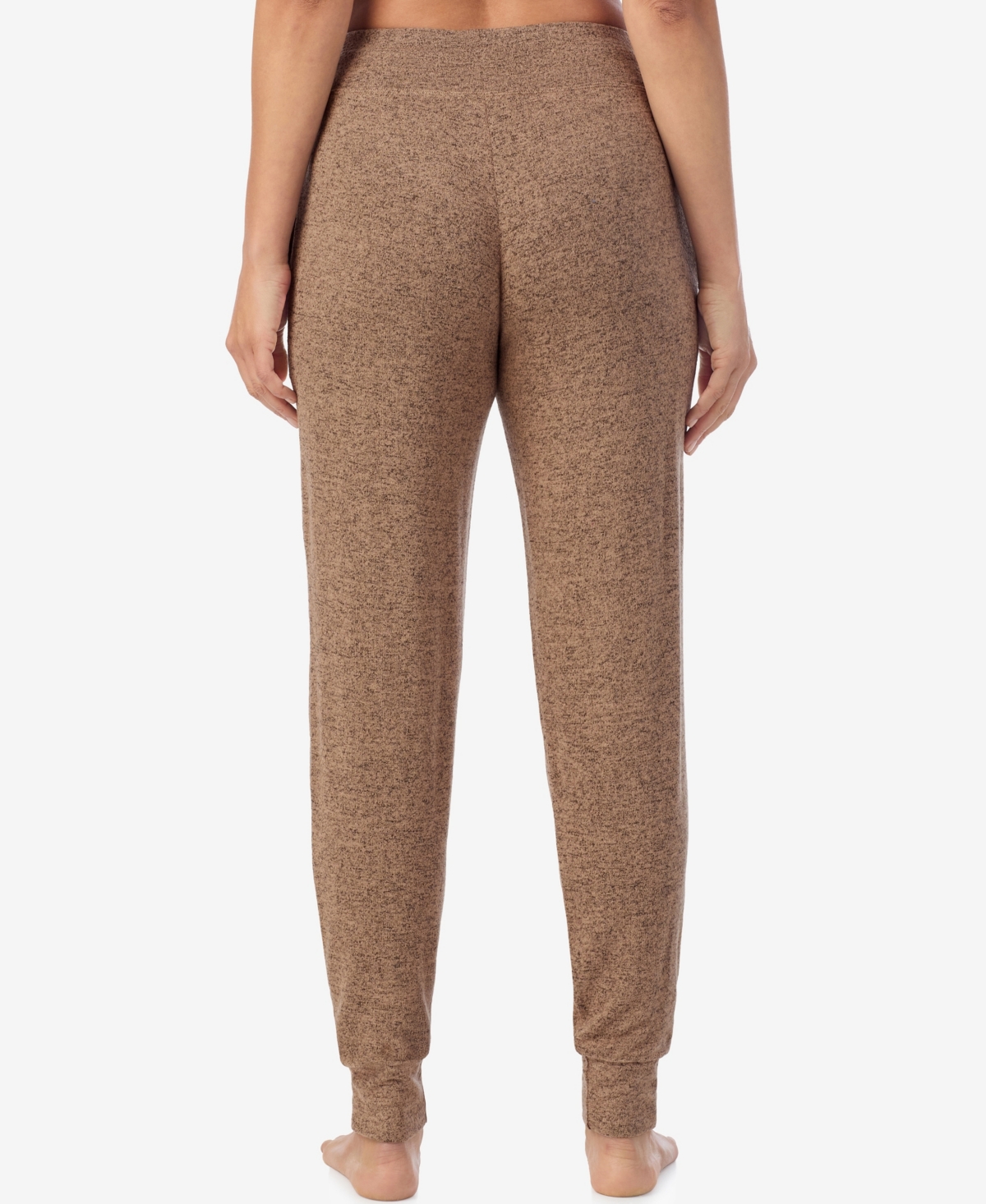 Cuddl Duds Petite Softknit Drawcord Joggers In Brown