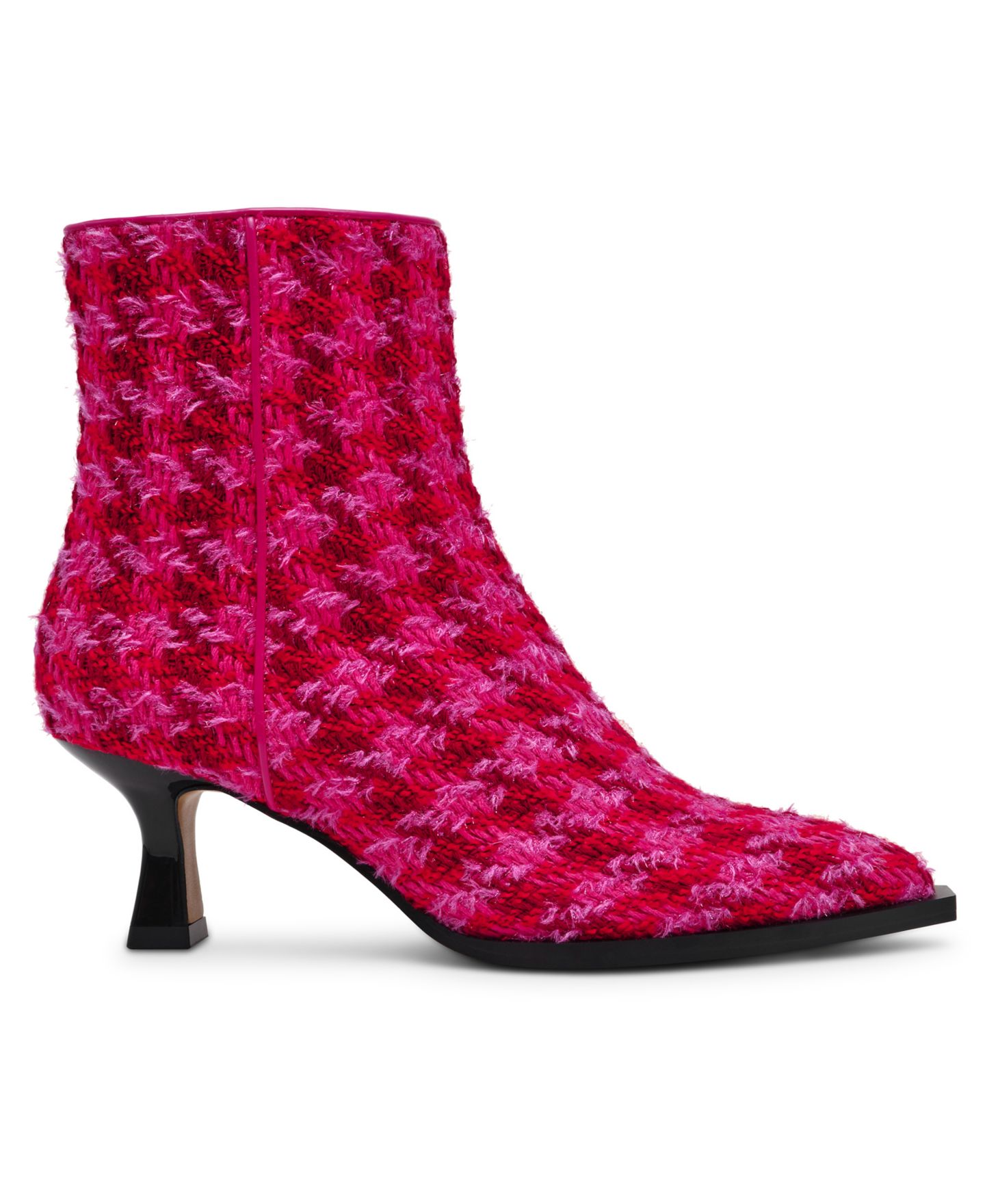 Женские ботинки Betsey Johnson Louisa Embellished Pointed-Toe Booties, цвет: Фуксия гусиная лапка разноцветный — фото 2