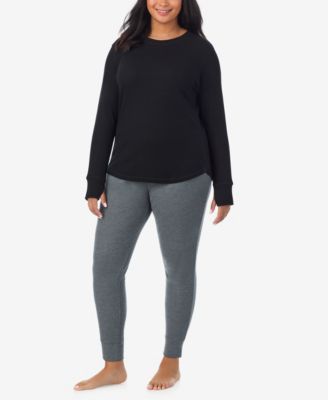 Plus Size Cozy Stretch Thermal Crew Neck Top