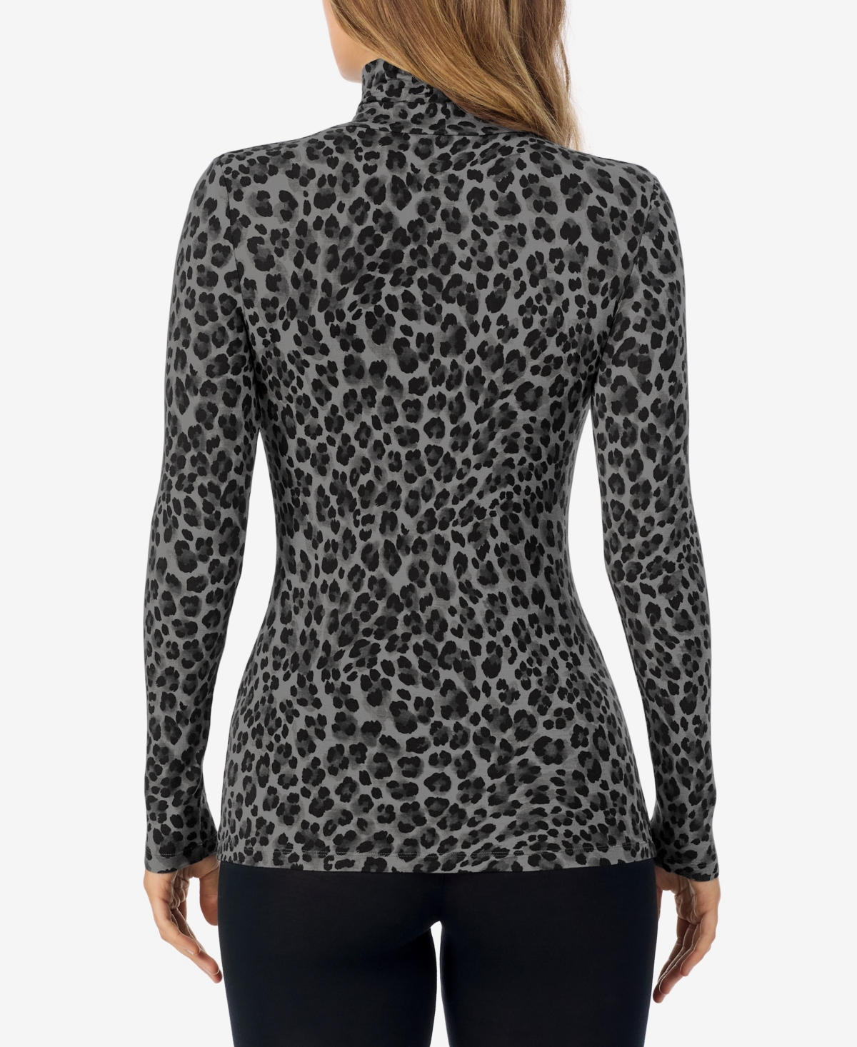 Cuddl Duds Petite Turtleneck Long Sleeve Top In Multi