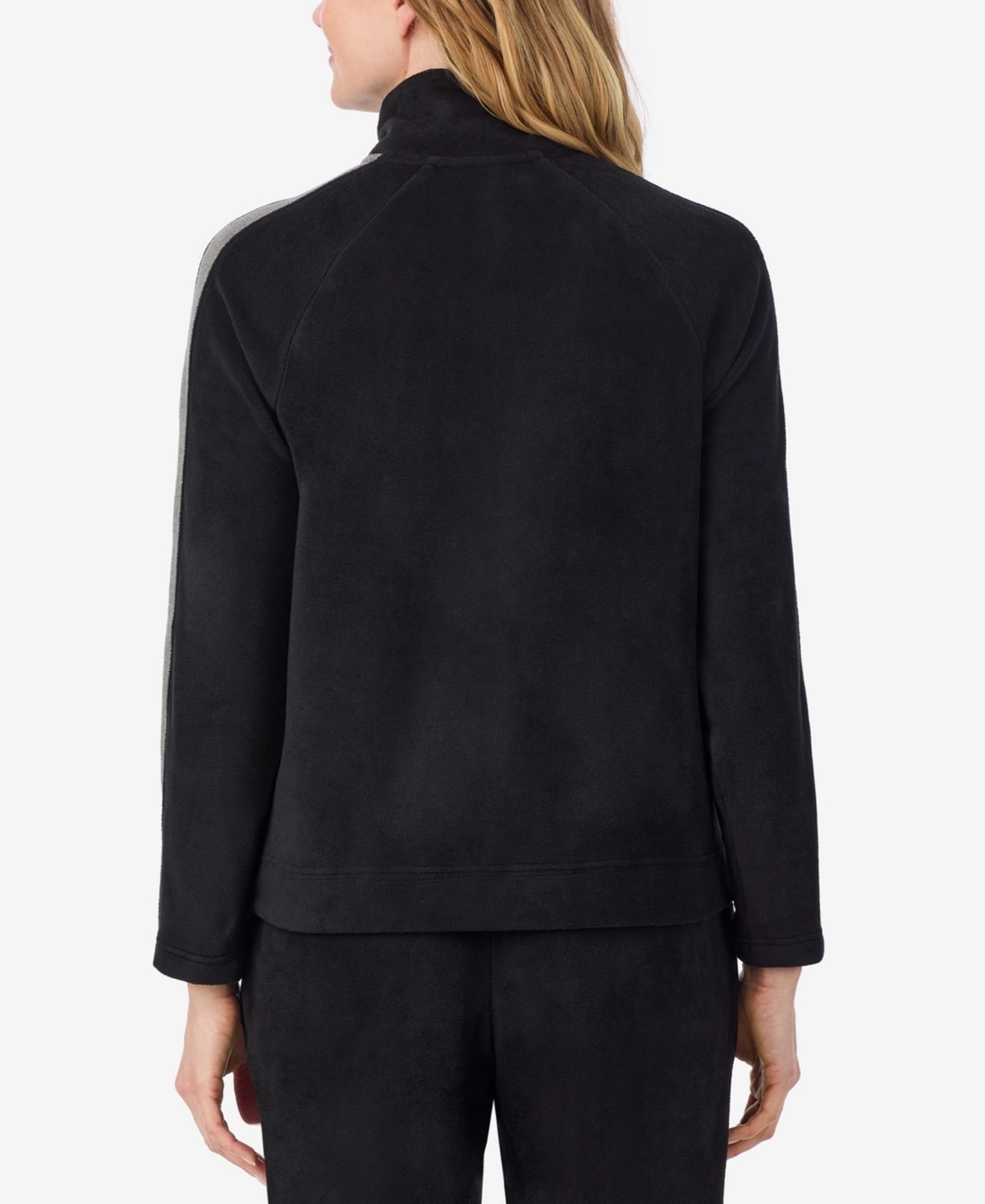 Cuddl Duds X Jennifer Lake Fleecewear With Stretch Half-zip Pullover In Black