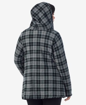 Plus Size Fleecewear Plus Size Hooded Wrap Top