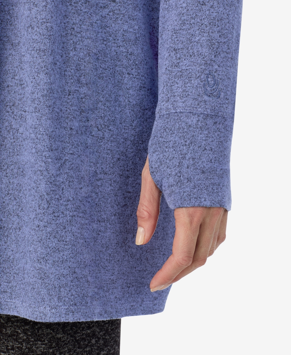 Cuddl Duds Women's Softknit Wrap Top In Blue