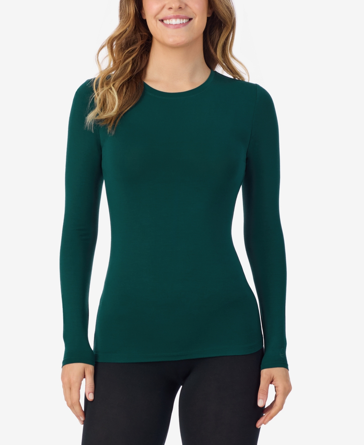 Cuddl Duds Petite Long Sleeve Crewneck Top
