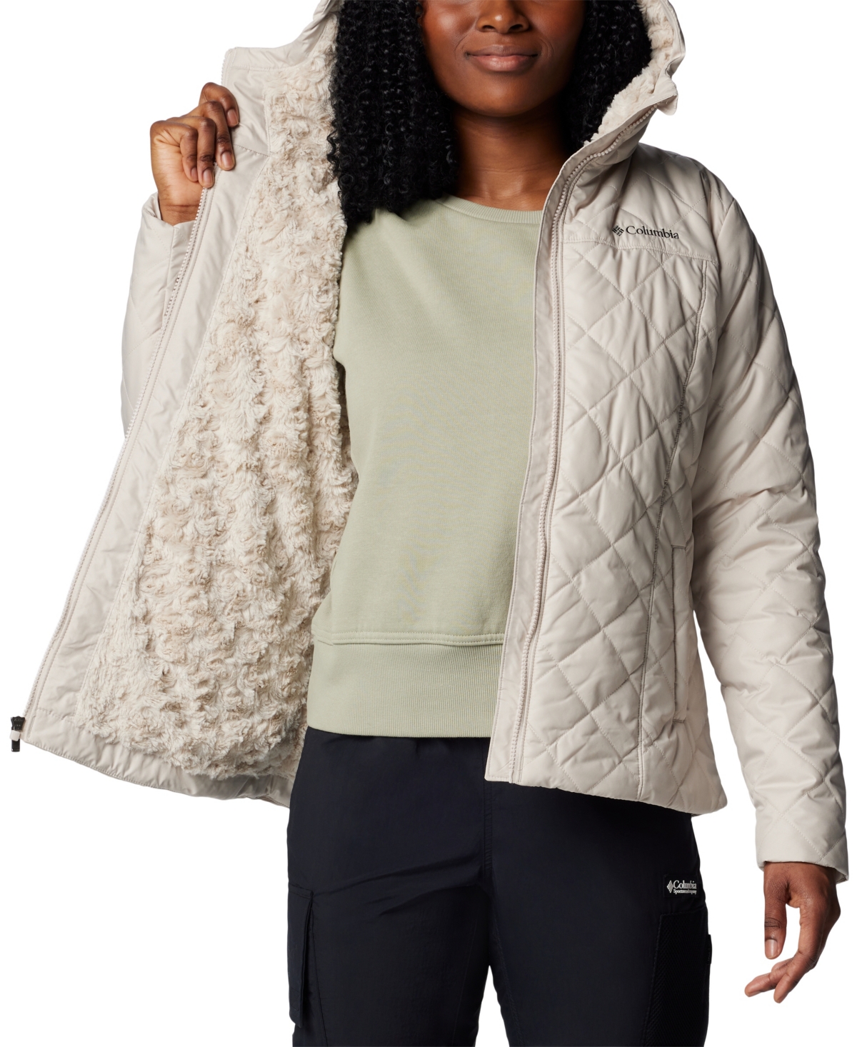 Columbia Women's Copper Crest Ii Quilted Hooded Jacket In Neutral