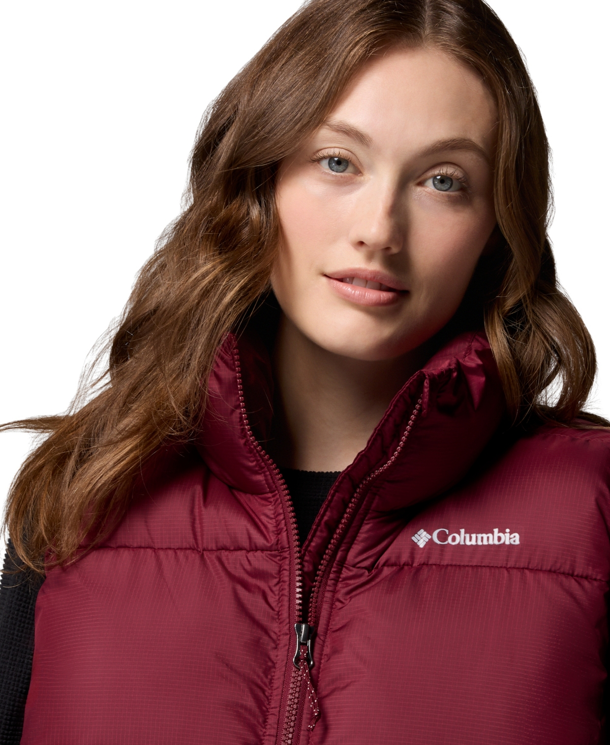 Columbia Women's Puffect Thermarator Insulated Vest In Burgundy