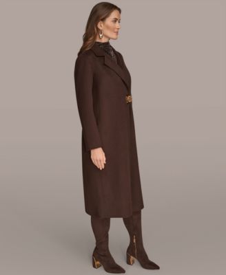 Women's Wool-Blend Buckle Detail Coat