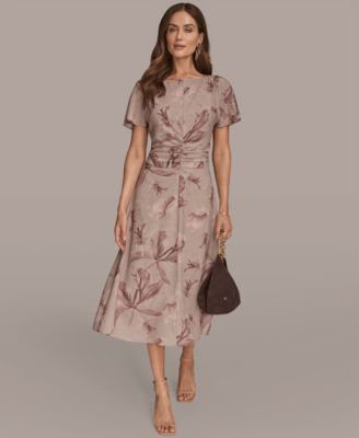 Women's Printed Ruched Dress