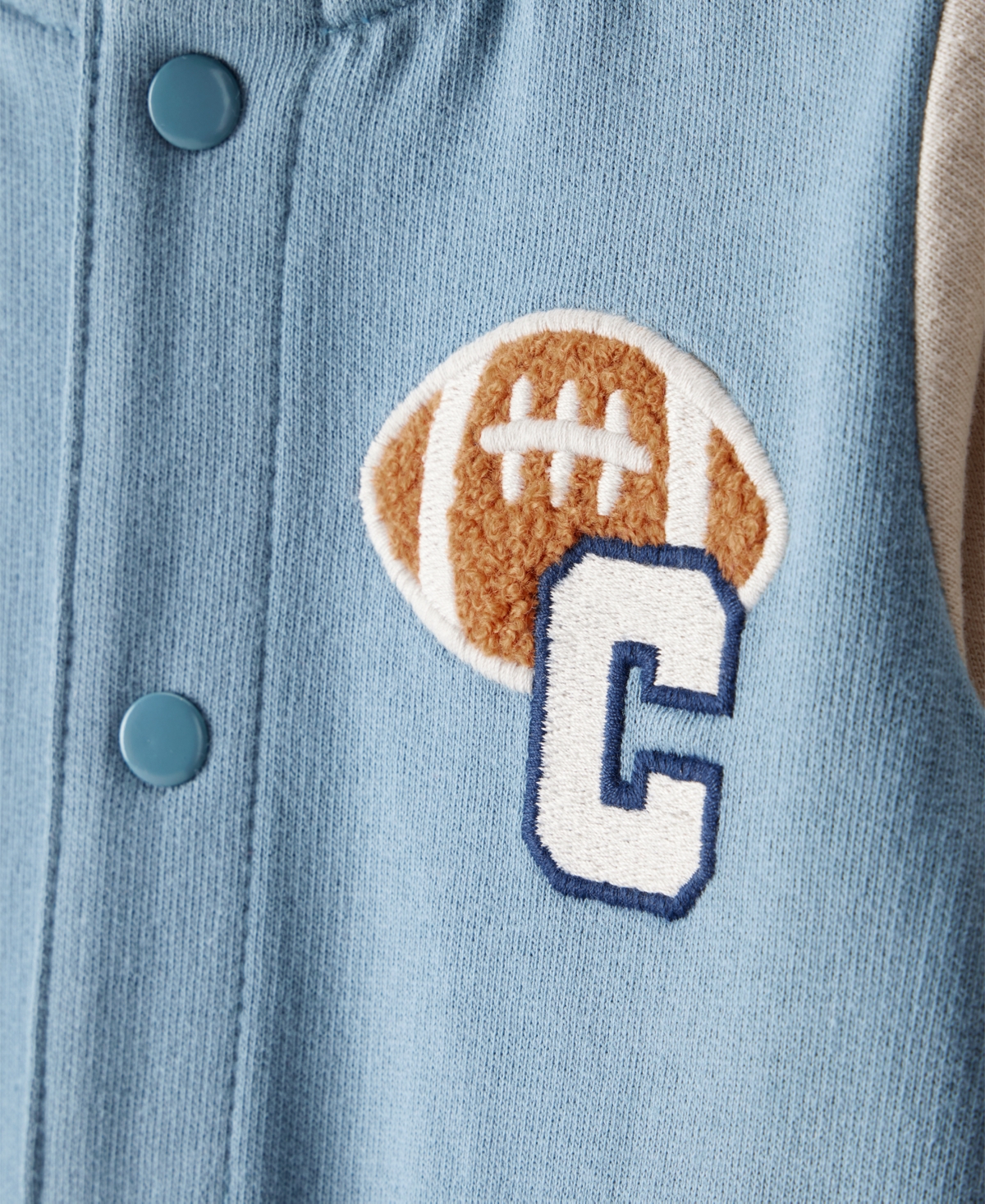 Carter's Baby Boys Varsity Style Jumpsuit In Blue