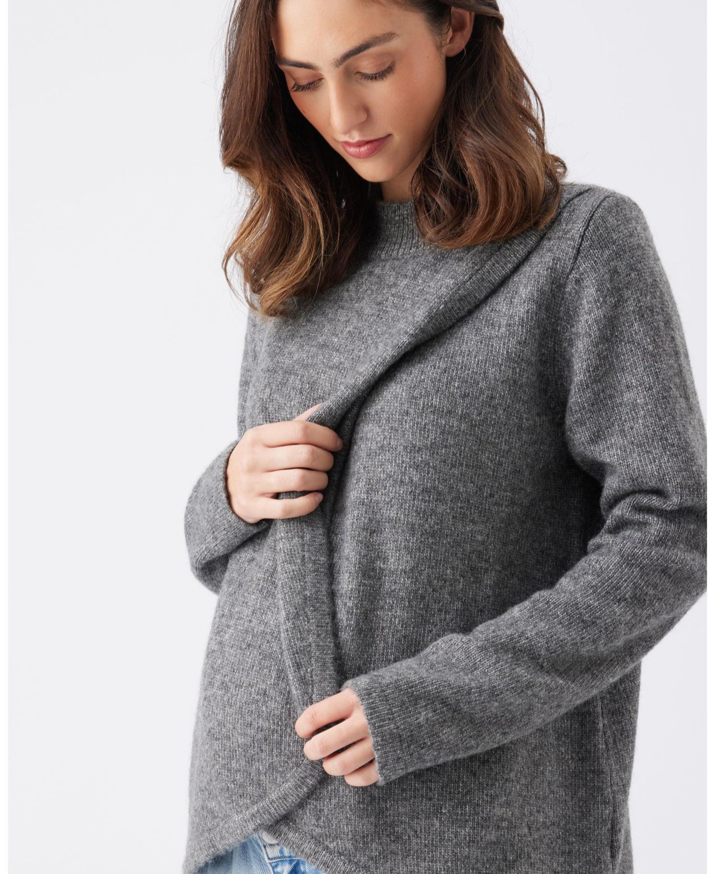 Джемпер для кормящих Ripe Maternity Addison для беременных, цвет: Угольный — фото 4
