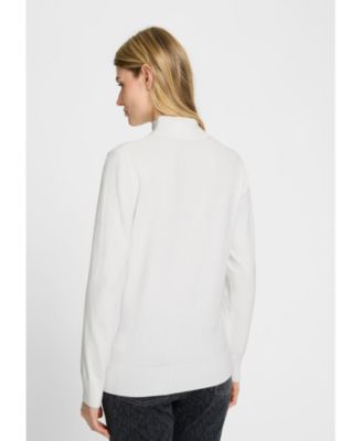 Solid Mock Neck Sweater