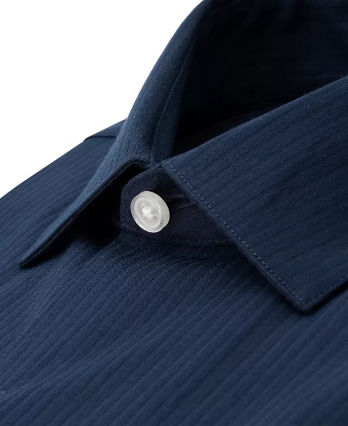 Men's Slim Fit Tonal Stripe Dress Shirt - thumbnail 9